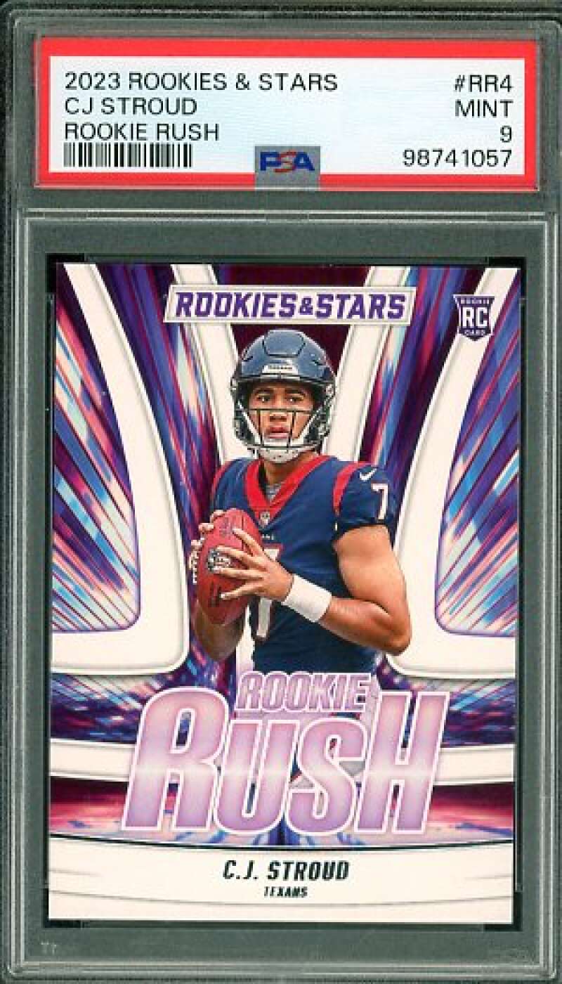 C.J. Stroud Rookie Card 2023 Rookies &amp; Stars #RR4 PSA 9 Image 1