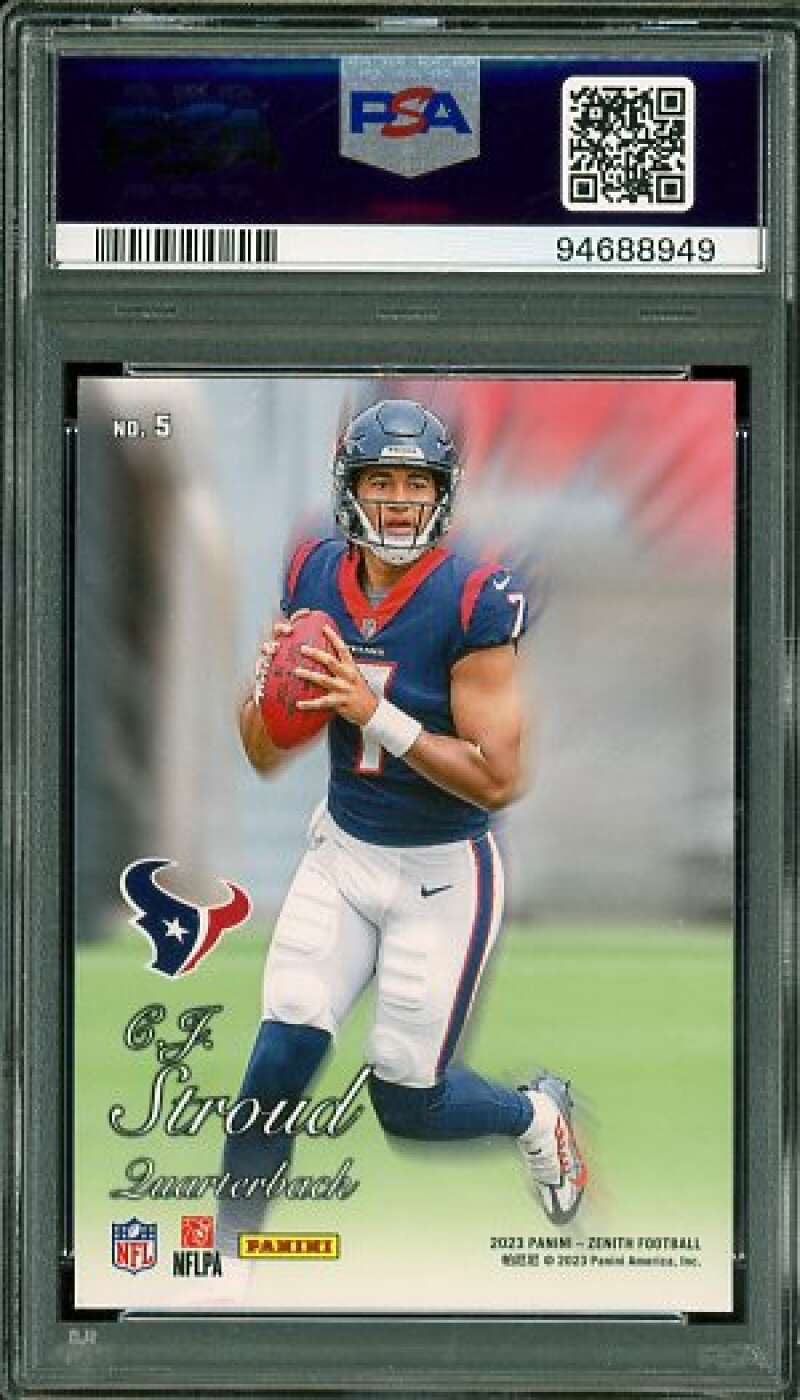 C.J. Stroud Rookie Card 2023 Zenith #5 PSA 10 Image 2