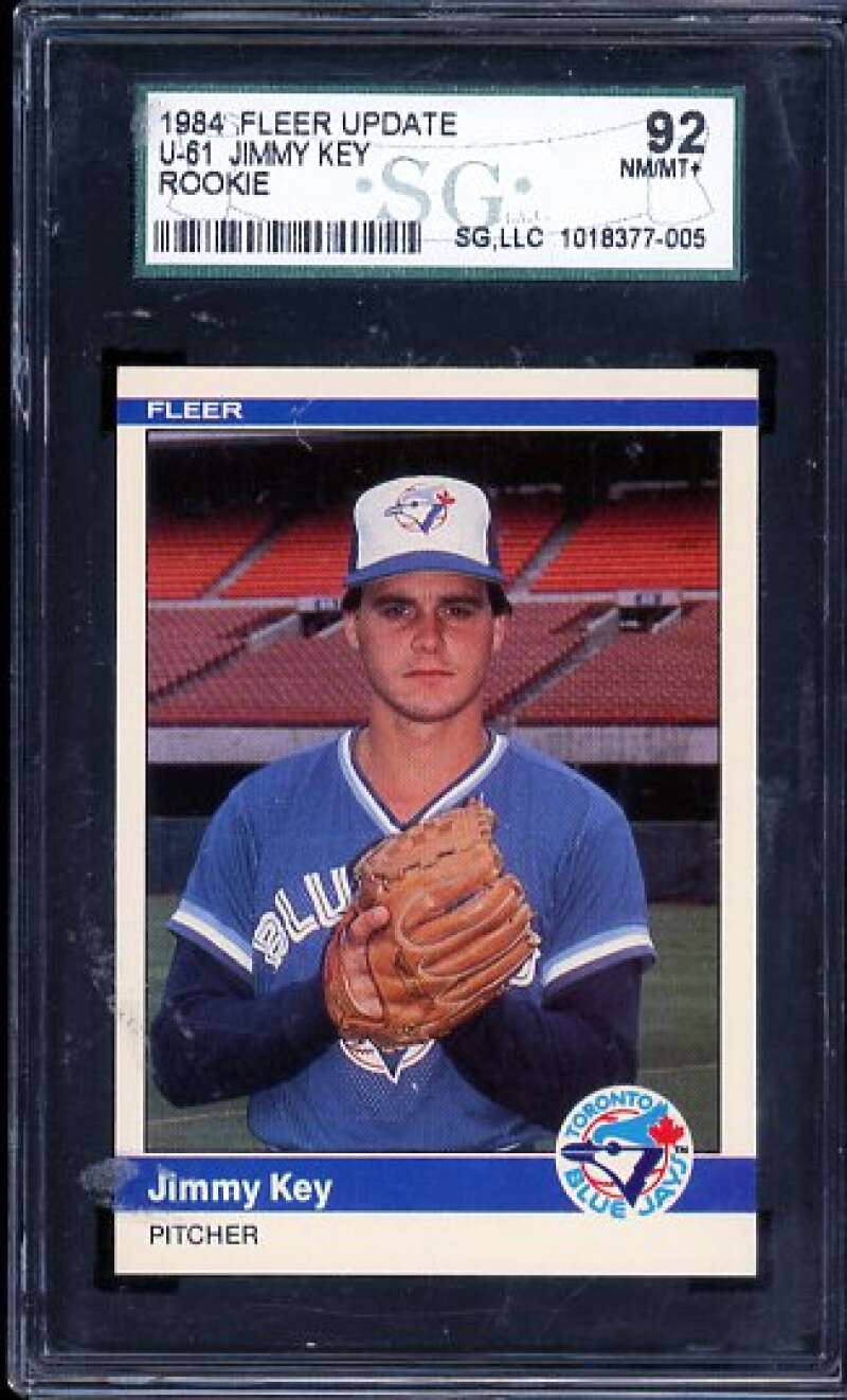 Jimmy Key Rookie Card 1984 Fleer Update U-61 SGC 8.5 Image 1
