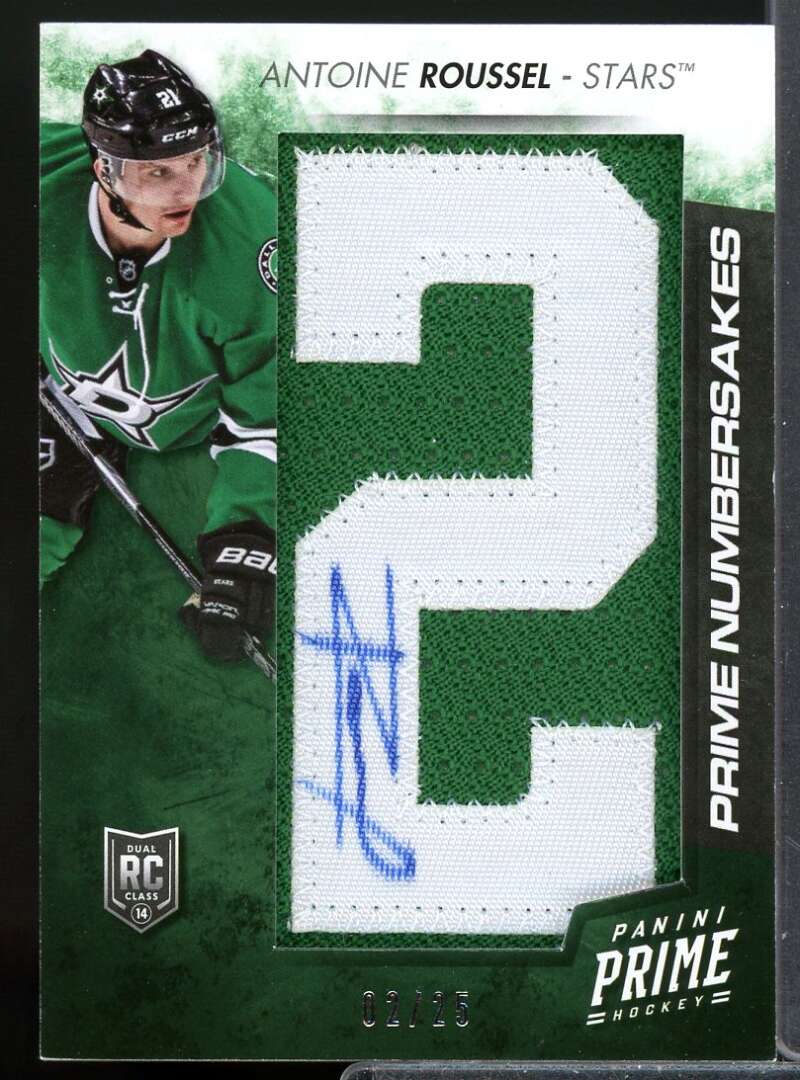 Antoine Roussel/25 2013-14 Panini Prime Numbersake Rookie Patch Autograph #NUAR  Image 1