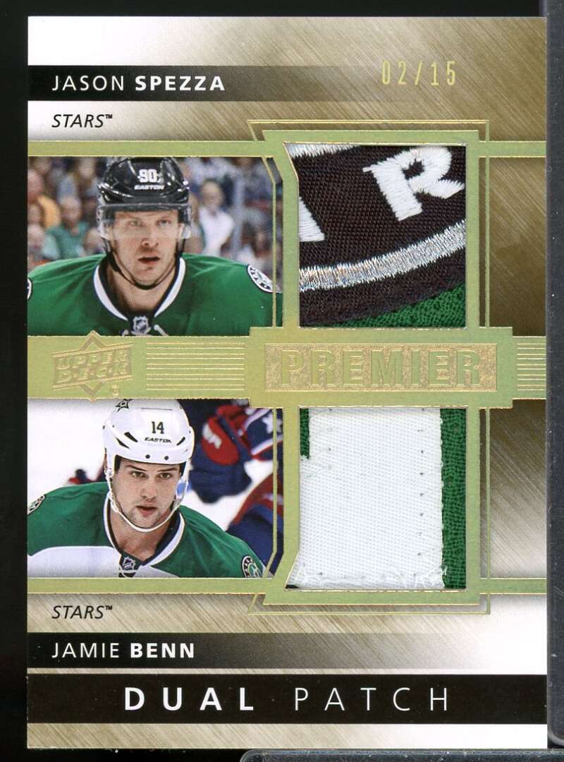 Jason Spezza Jamie Benn 2014-15 Upper Deck Premier Duals Patch Jersey #PQ2BS  Image 1