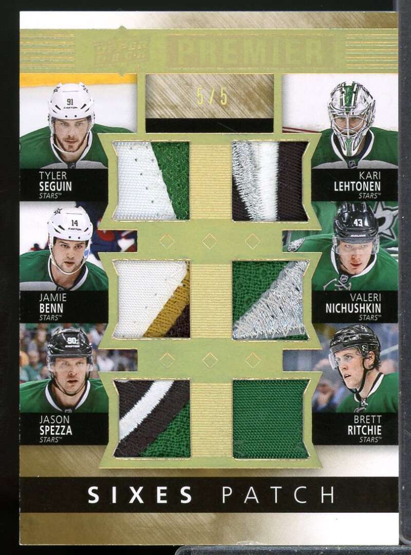 Seguin Benn Spezza Lehtonen Nichushkin Ritchie 2014 UD Premier Sixes Patch #DAL  Image 1