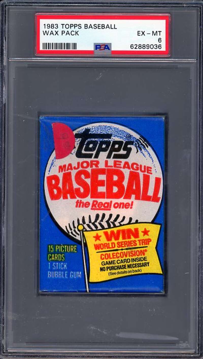 1983 Topps Baseball Wax Pack Sandberg/Wade Boggs/Tony Gwynn Rookie Year PSA 6 Image 1