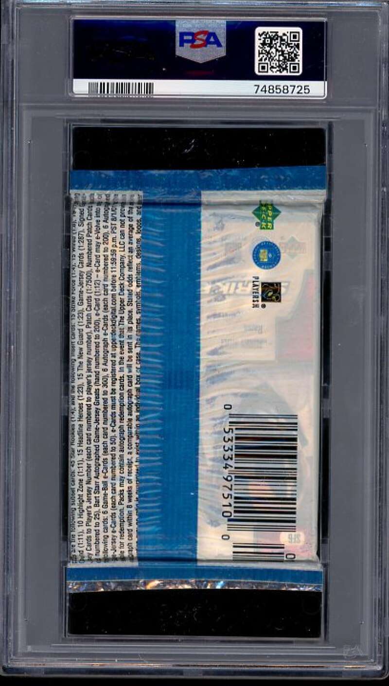 2000 Upper Deck Football Foil Pack Retail Tom Brady Rookie Year PSA 6 Image 2
