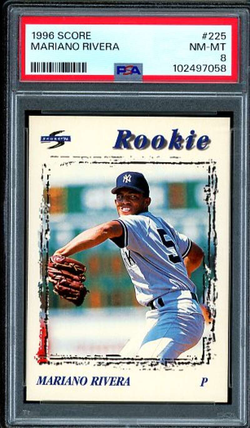 Mariano Rivera Rookie Card 1996 Score #225 PSA 8 Image 1
