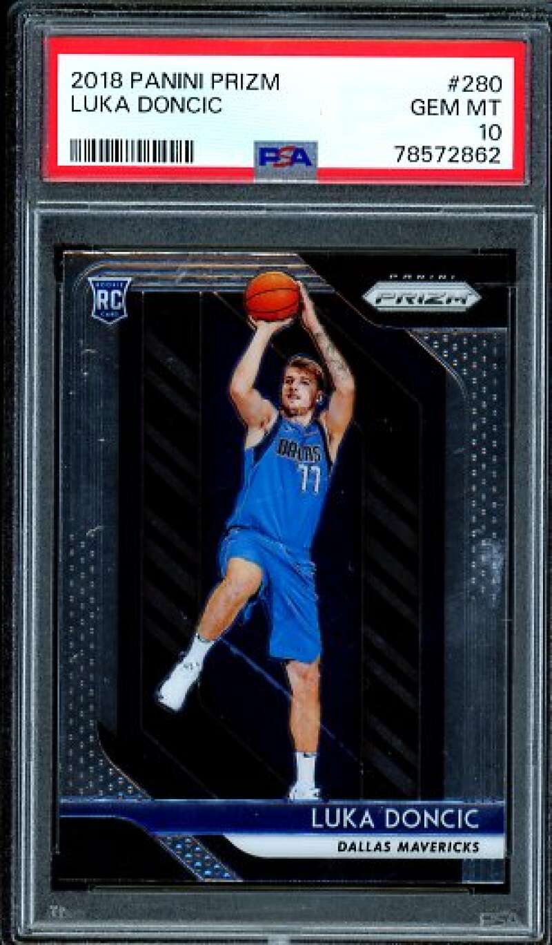 Luka Doncic Rookie Card 2018-19 Panini Prizm #280 PSA 10 Image 1