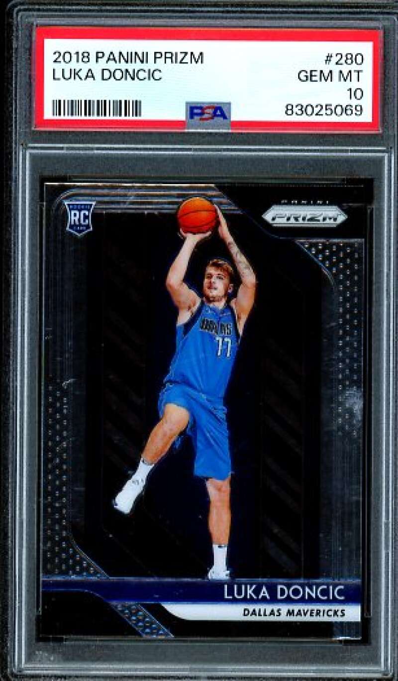 Luka Doncic Rookie Card 2018-19 Panini Prizm #280 PSA 10 Image 1