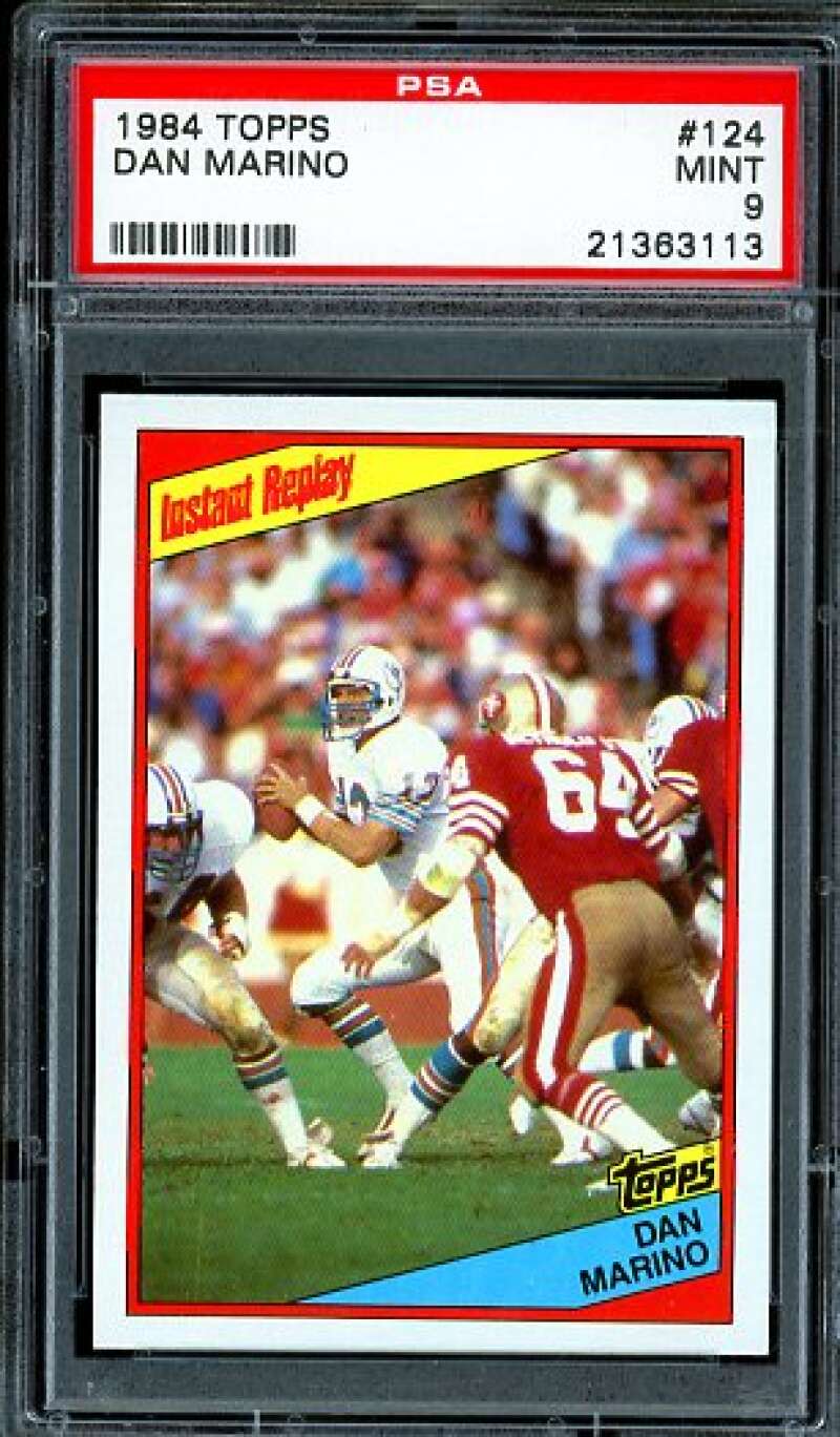 Dan Marino Rookie Card 1984 Topps Instant replay #124 PSA 9 Image 1