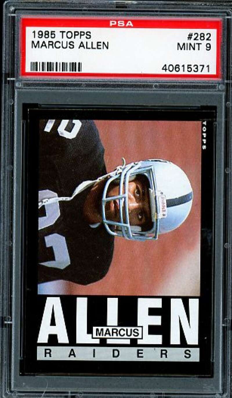 Marcus Allen Card 1985 Topps #282 PSA 9 Image 1