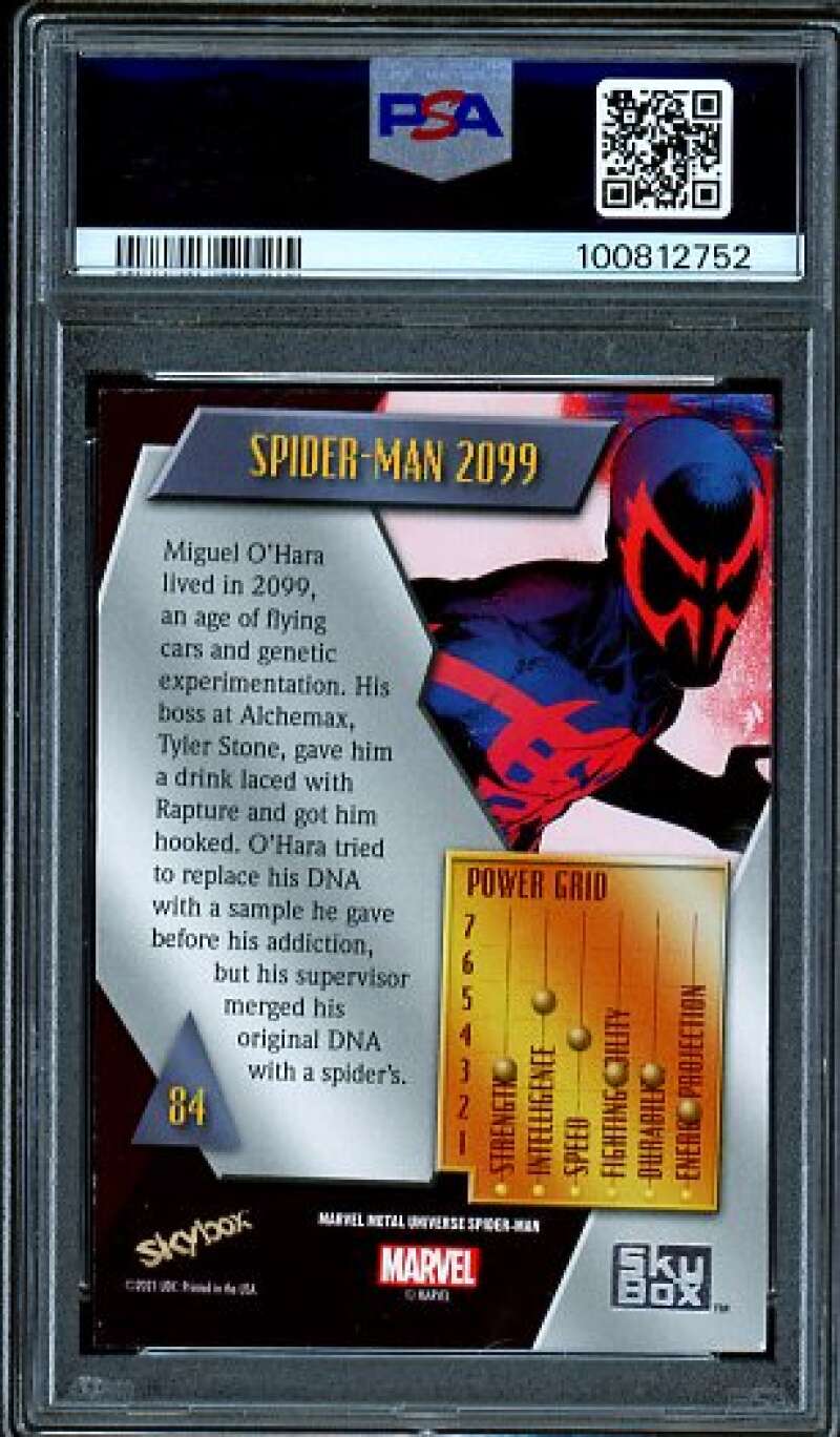 Spider-Man 2099 Card 2022 Marvel M/U S-M #84 PSA 8 Image 2