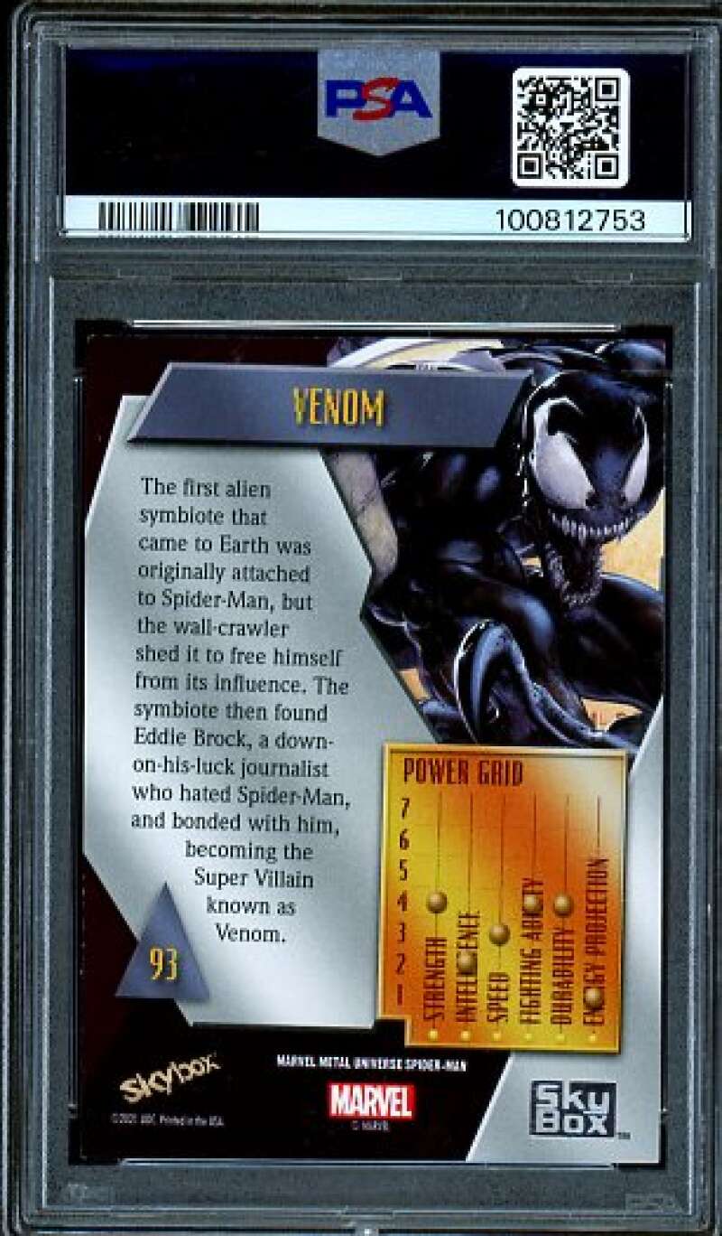 Venom Card 2022 Marvel M/U S-M #93 PSA 8 Image 2