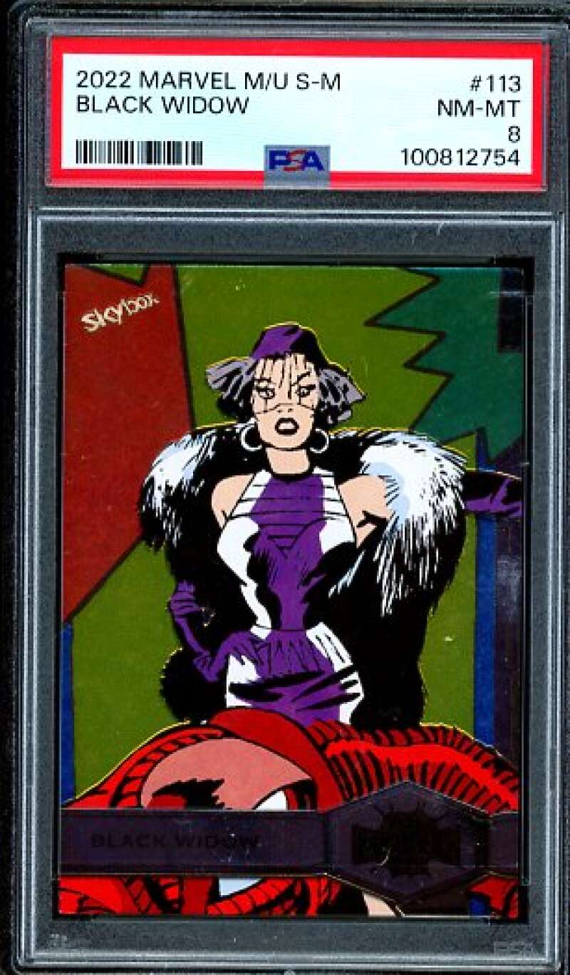 Black Widow Card 2022 Marvel M/U S-M #113 PSA 8 Image 1