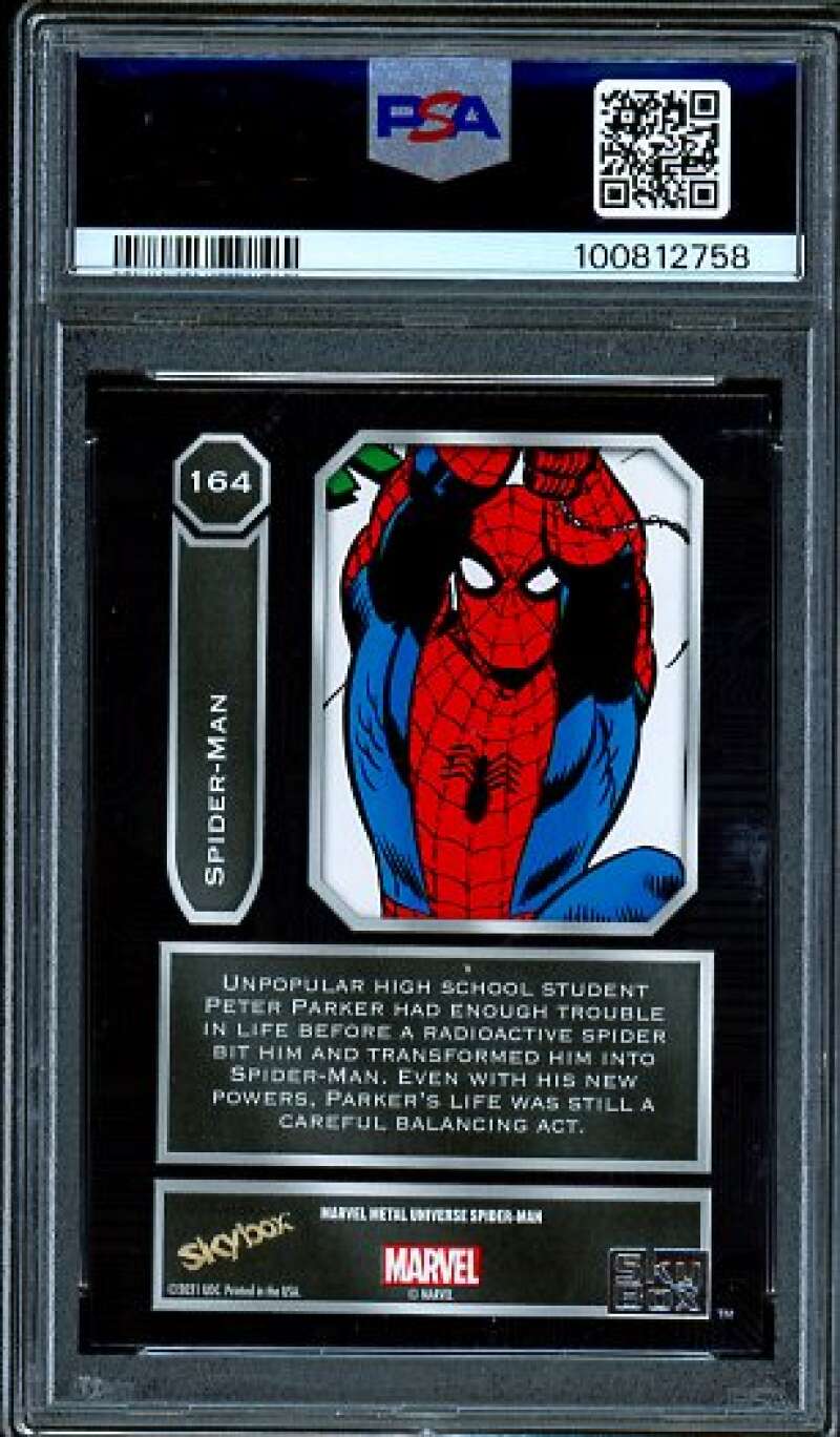 Spider-Man Card 2022 Marvel M/U S-M #164 PSA 9 Image 2