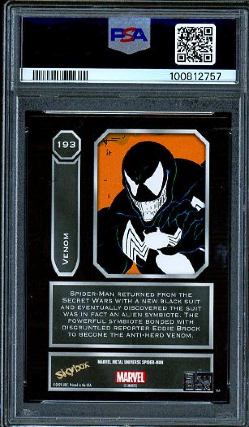 Venom Card 2022 Marvel M/U S-M #193 PSA 9 Image 2