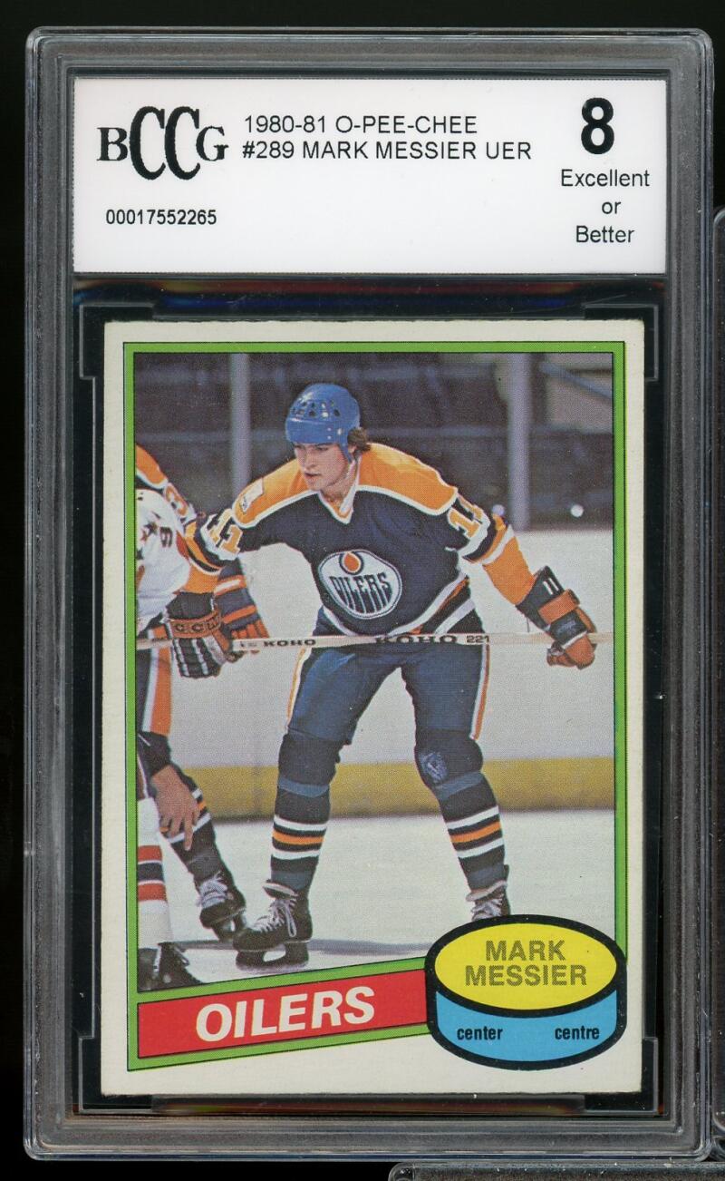 1980-81 O-Pee-Chee #289 Mark Messier Rookie Card BGS BCCG 8 Excellent+ Image 1