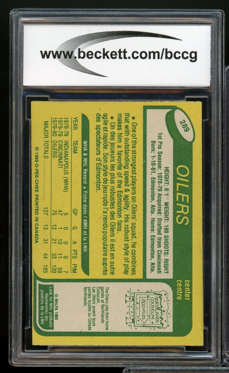 1980-81 O-Pee-Chee #289 Mark Messier Rookie Card BGS BCCG 8 Excellent+ Image 2