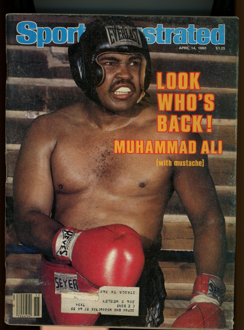 Sports Illustrated Magazine April 14 1980 Muhammad Ali Mustache Image 1