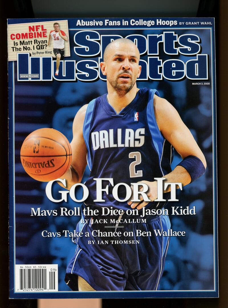 Sports Illustrated Magazine March 3 2008 Jason Kidd Dallas Mavericks Basketball Mavs Image 1