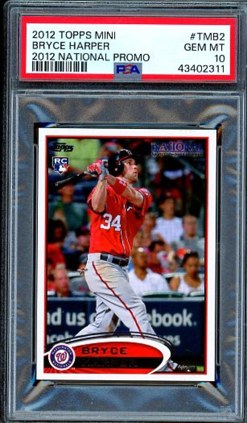 Bryce Harper Rookie Card 2012 Topps Mini 2012 National Promo #TMB2 PSA 10 Image 1