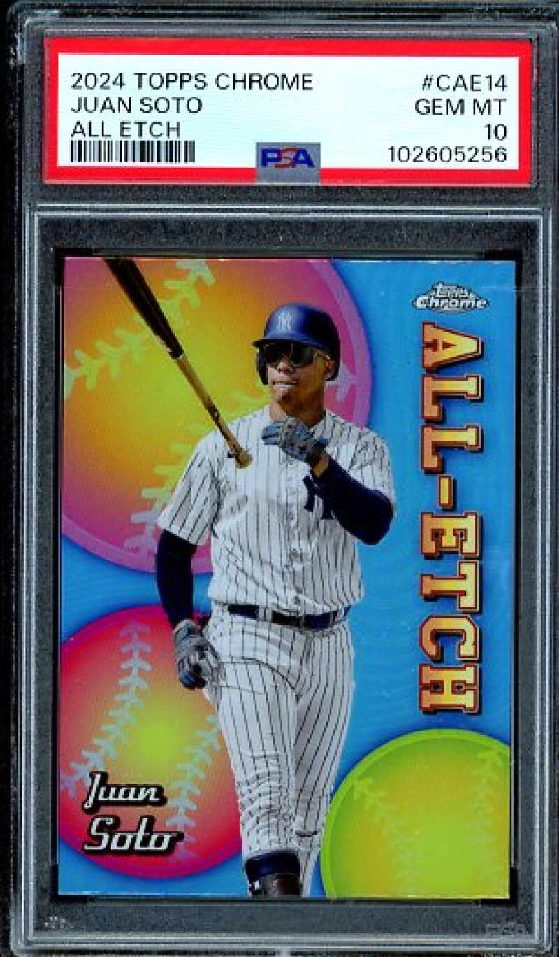 Juan Soto Card 2024 Topps Chrome All Etch #Cae14 PSA 10 Image 1