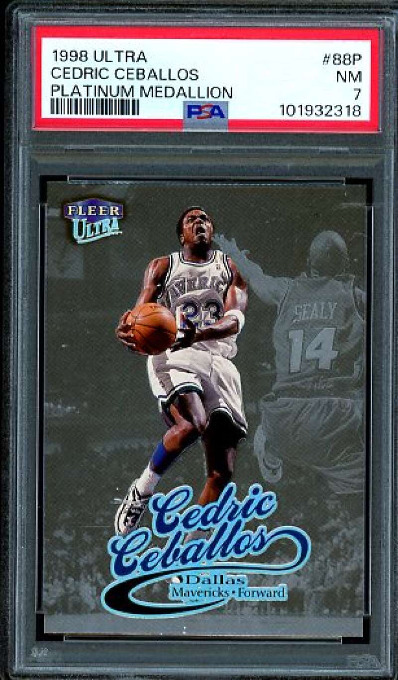 Cedric Ceballos Card 1998-99 Ultra Platinum Medallion #88P PSA 7 Image 1