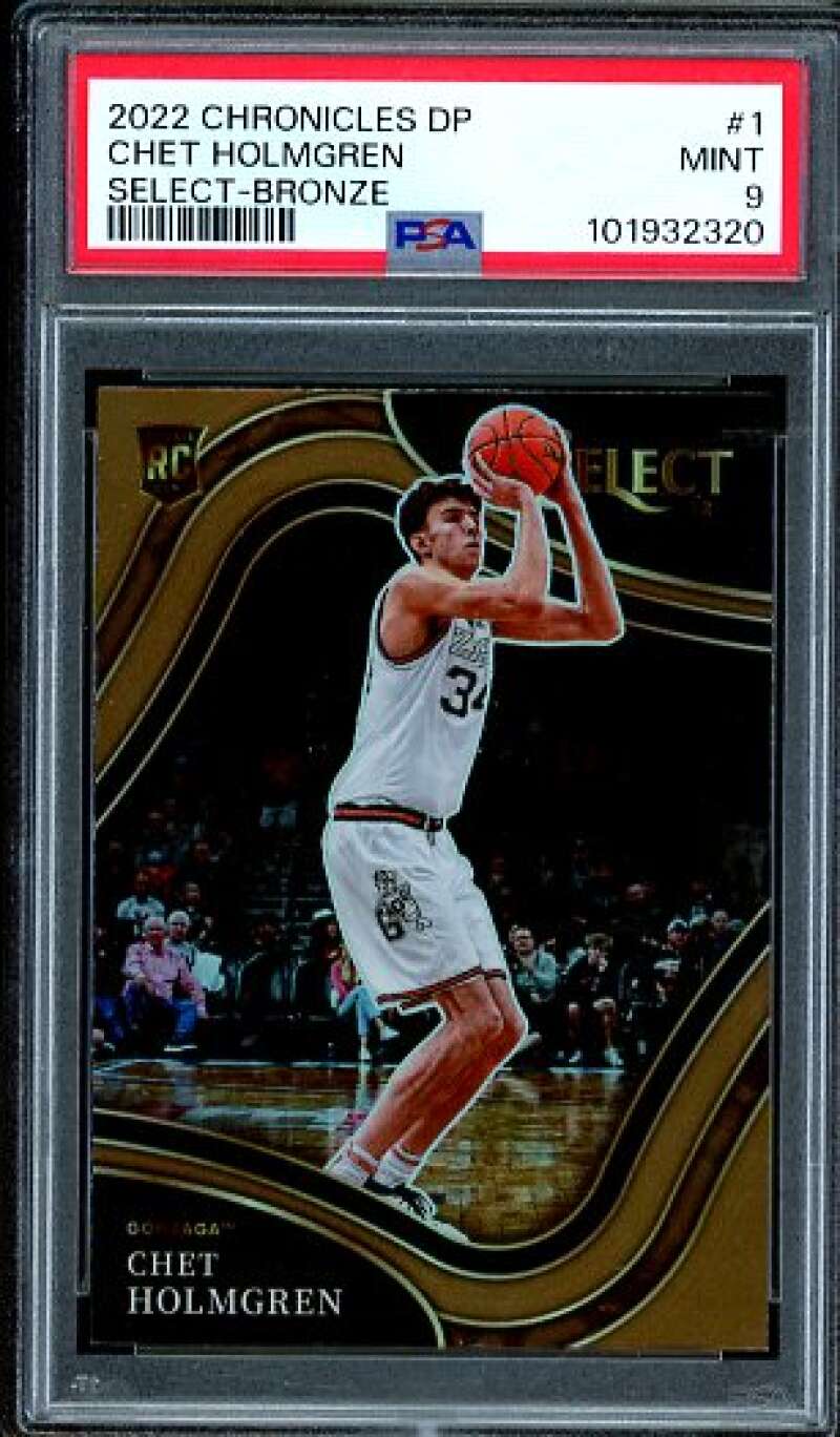 Chet Holmgren Rookie Card 2022-23 Chronicles DP Select-Bronze (pop 3) #1 PSA 9 Image 1
