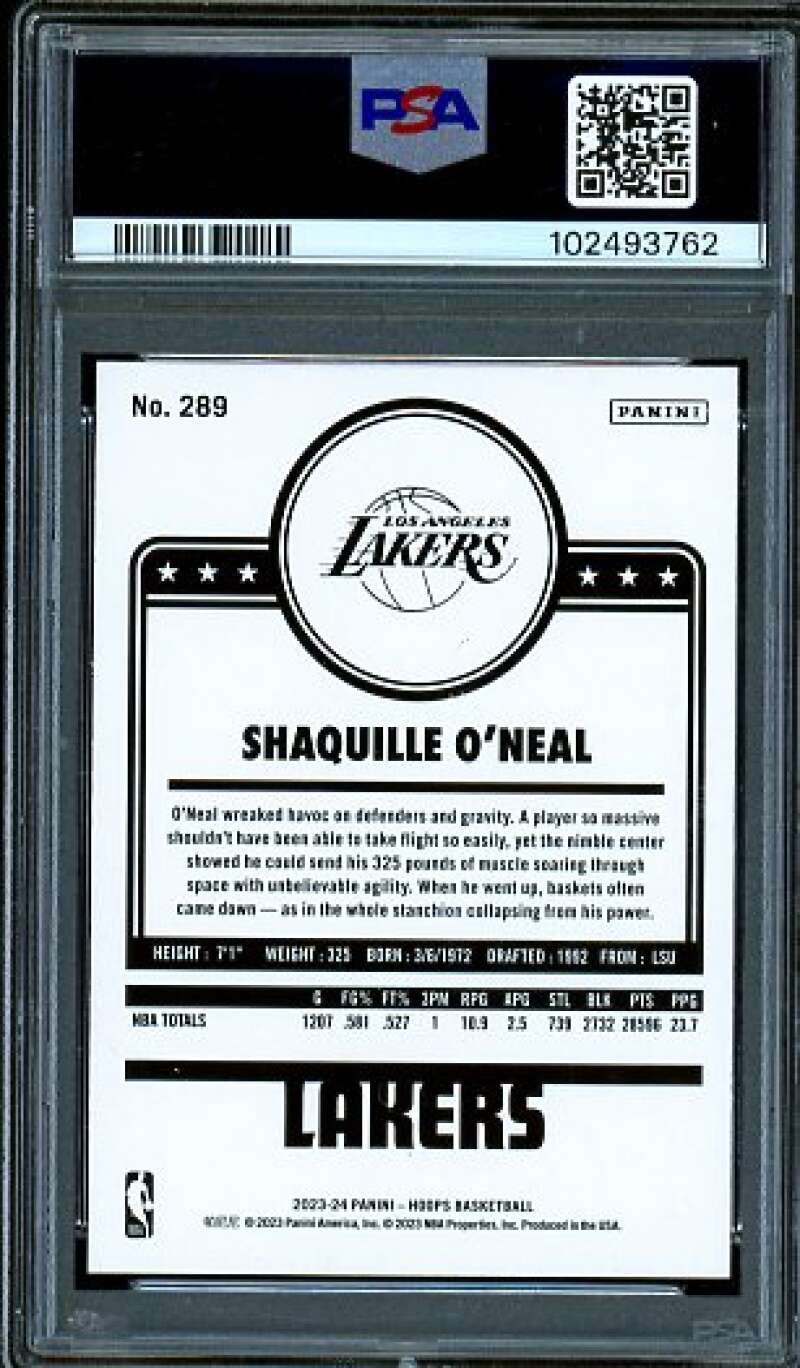 Shaquille O'Neal Card 2023-24 Hoops Teal Explosion #289 PSA 9 Image 2