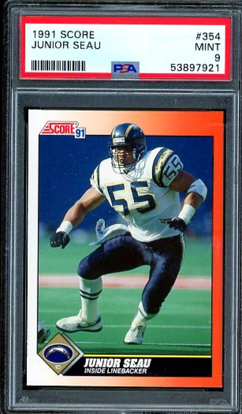 Junior Seau Card 1991 Score (pop 1) #354 PSA 9 Image 1