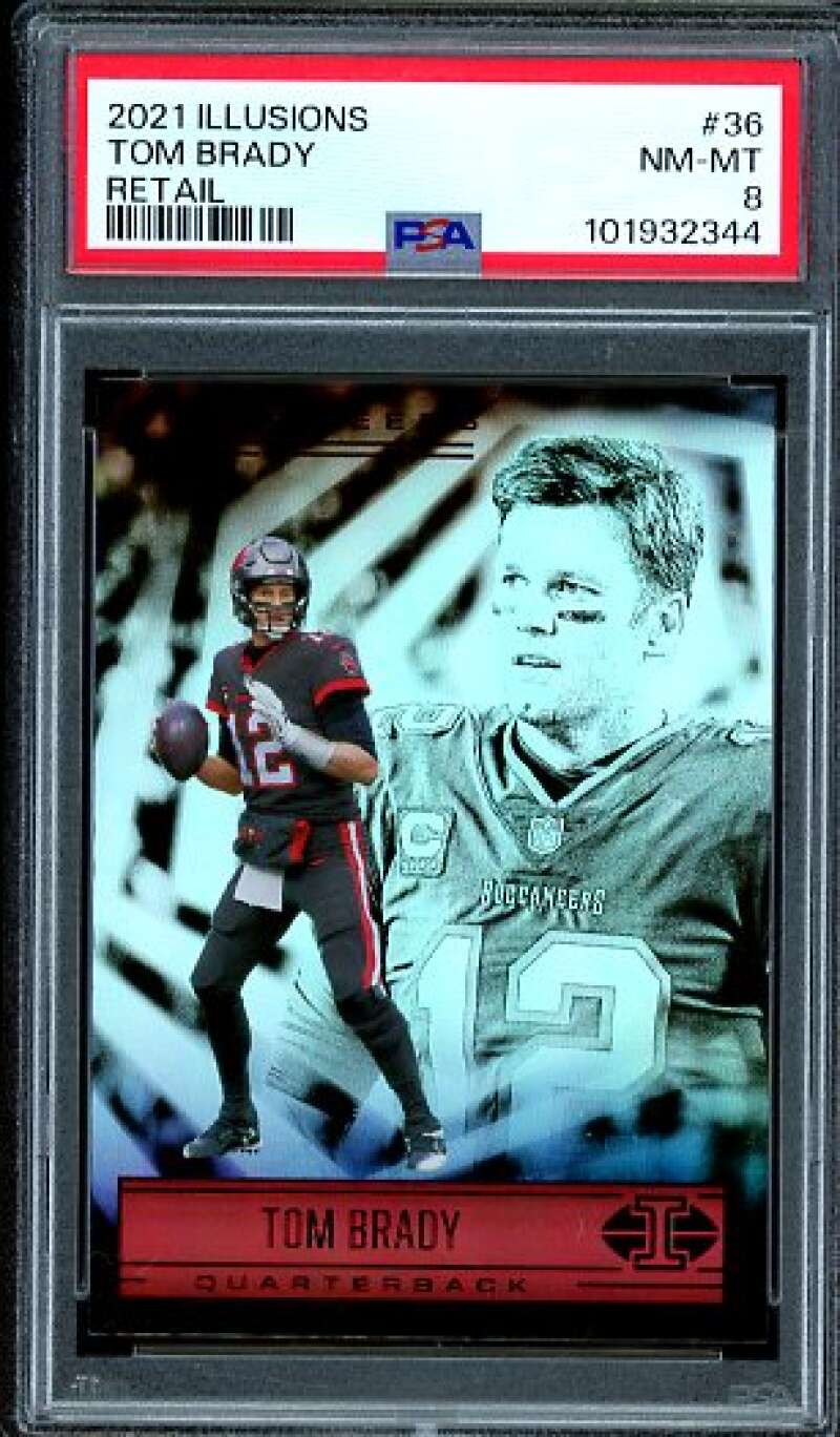 Tom Brady Card 2021 Illusions Retail #36 PSA 8 Image 1