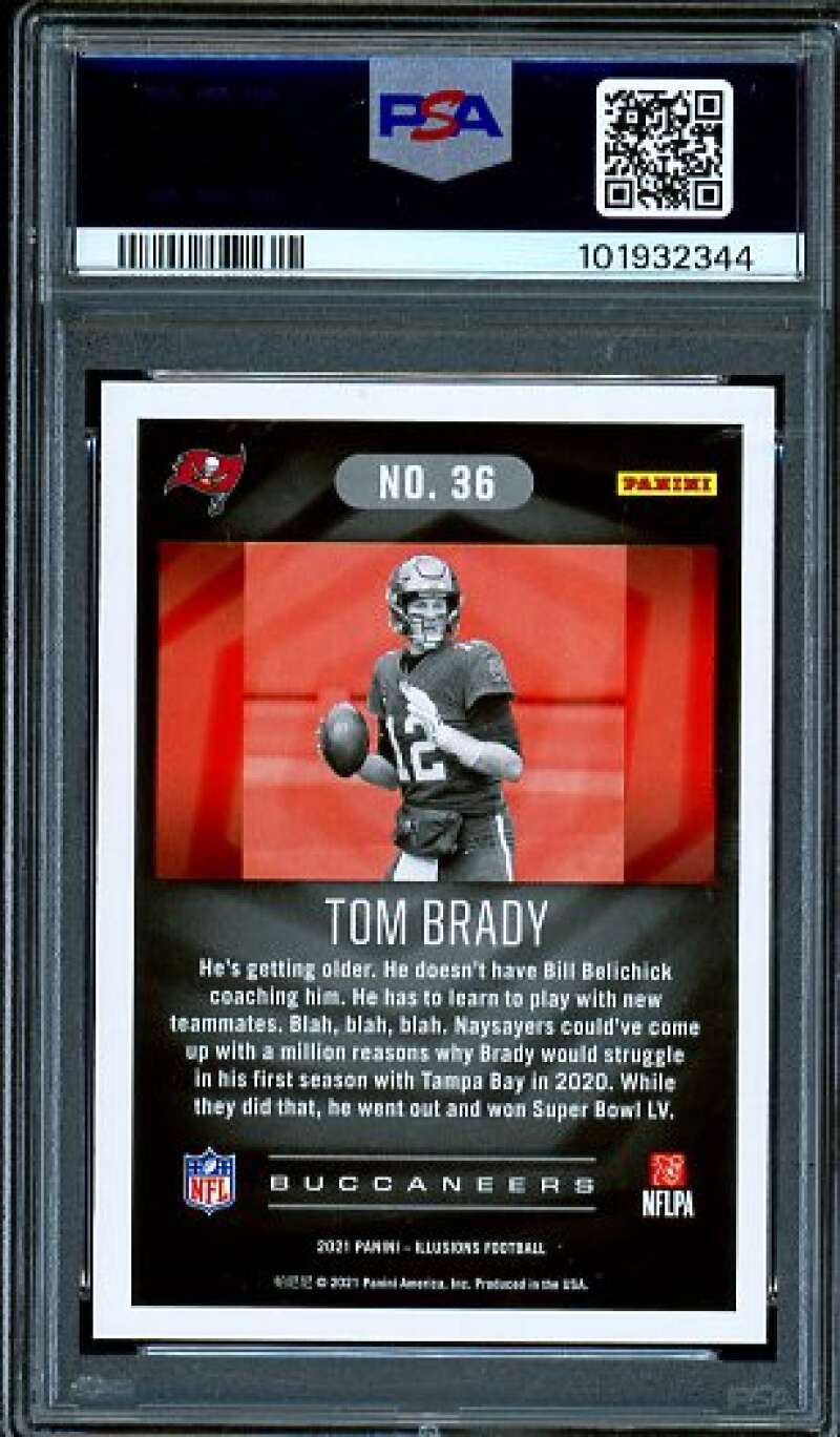 Tom Brady Card 2021 Illusions Retail #36 PSA 8 Image 2