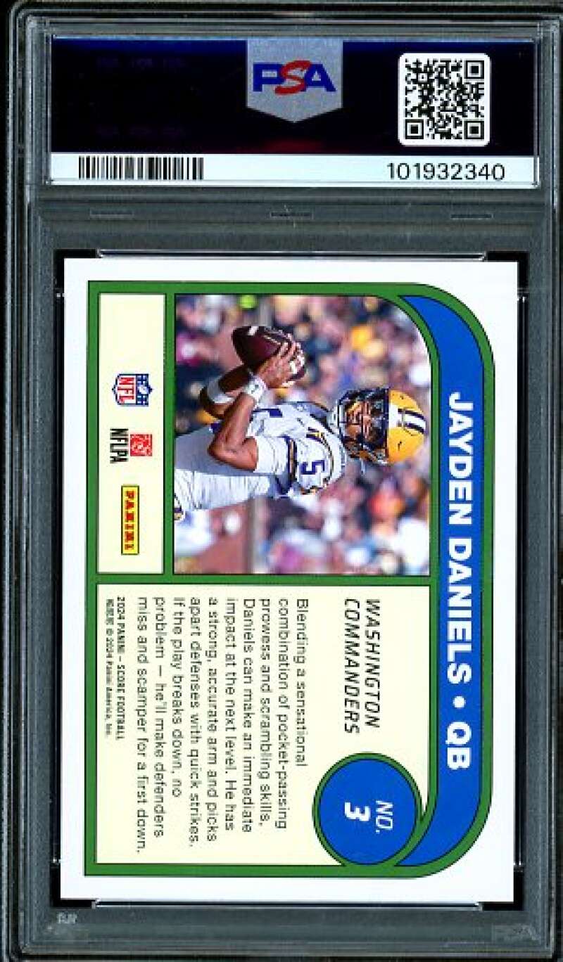 Jayden Daniels Rookie Card 2024 Score Protential #3 PSA 10 Image 2