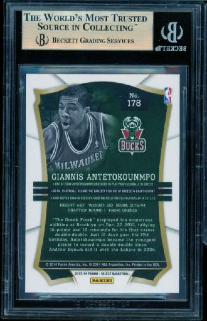 Giannis Antetokounmpo Rookie Card 2013-14 Select #178 BGS 9.5 Image 2