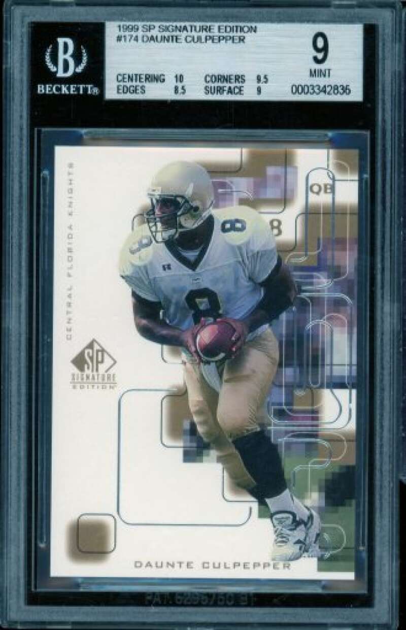 Daunte Culpepper Rookie Card 1999 SP Signature Edition #174 BGS 9 Image 1