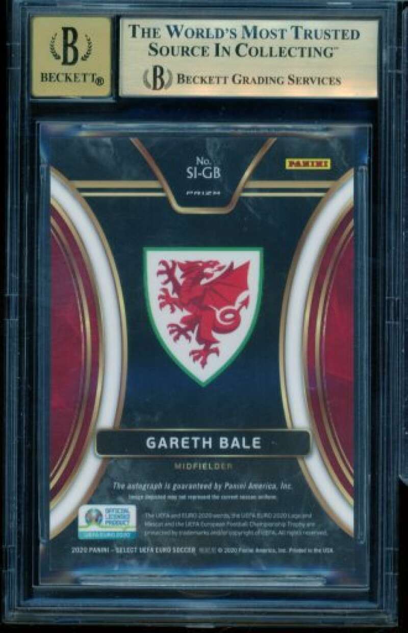 Gareth Bale Card 2020 Select UEFA Euro Signatures (pop 1) #34 BGS 9.5 Image 2