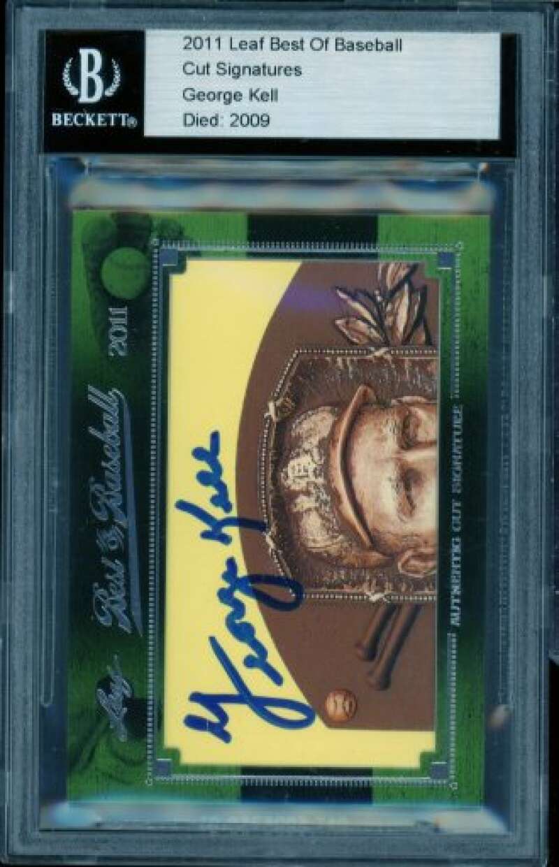 George Kell Card 2011 Leaf Best Of Baseball Cut Signatures #NNO BGS Authentic Image 1