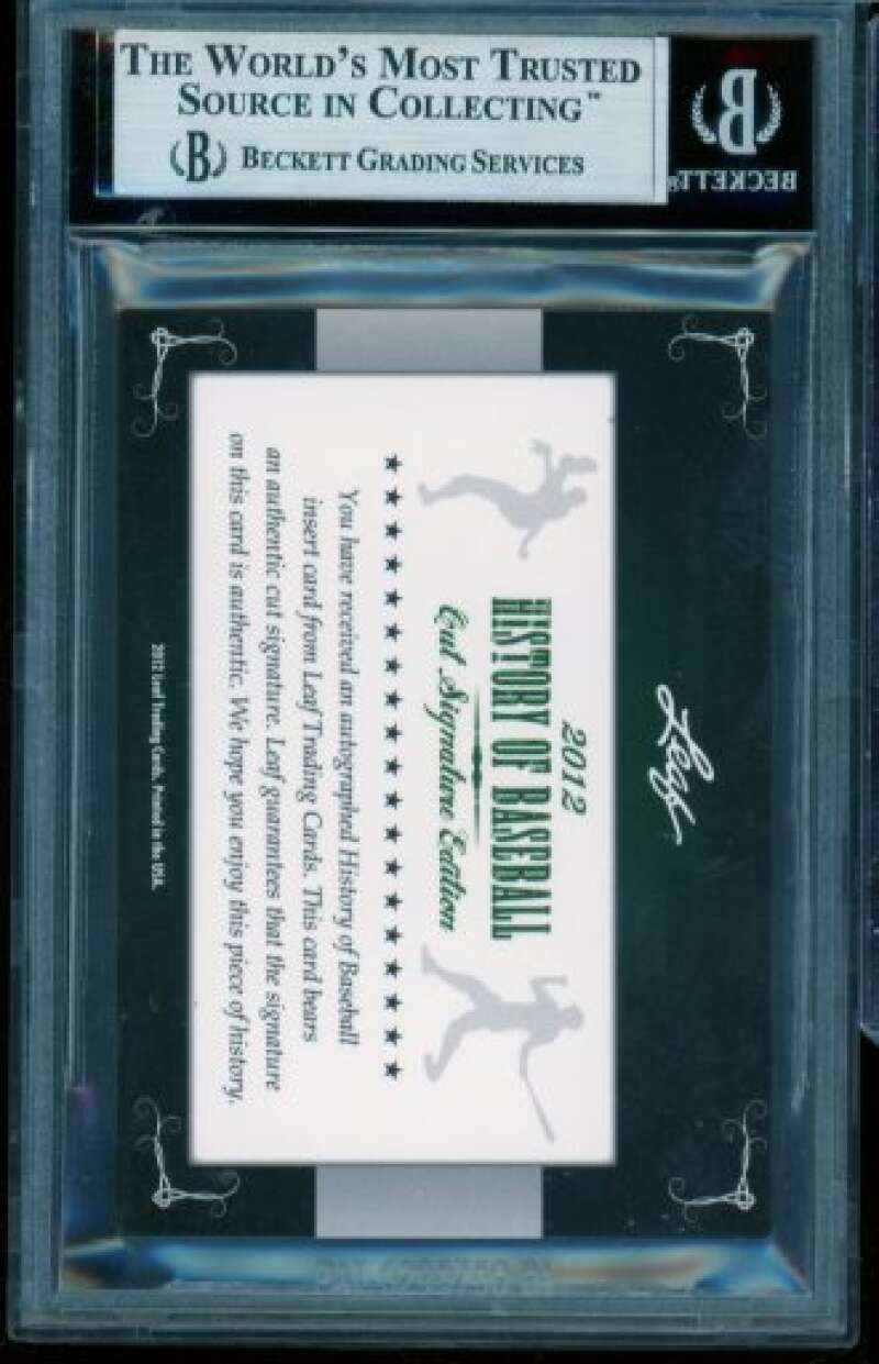 Hank Sauer 2012 Leaf Cut Signature History Of Baseball Edition #NNO BGS Image 2