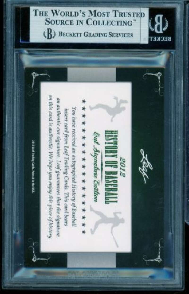 Luis Aparicio Card 2012 Leaf Cut Signature History Of Baseball Edition #NNO BGS Image 2