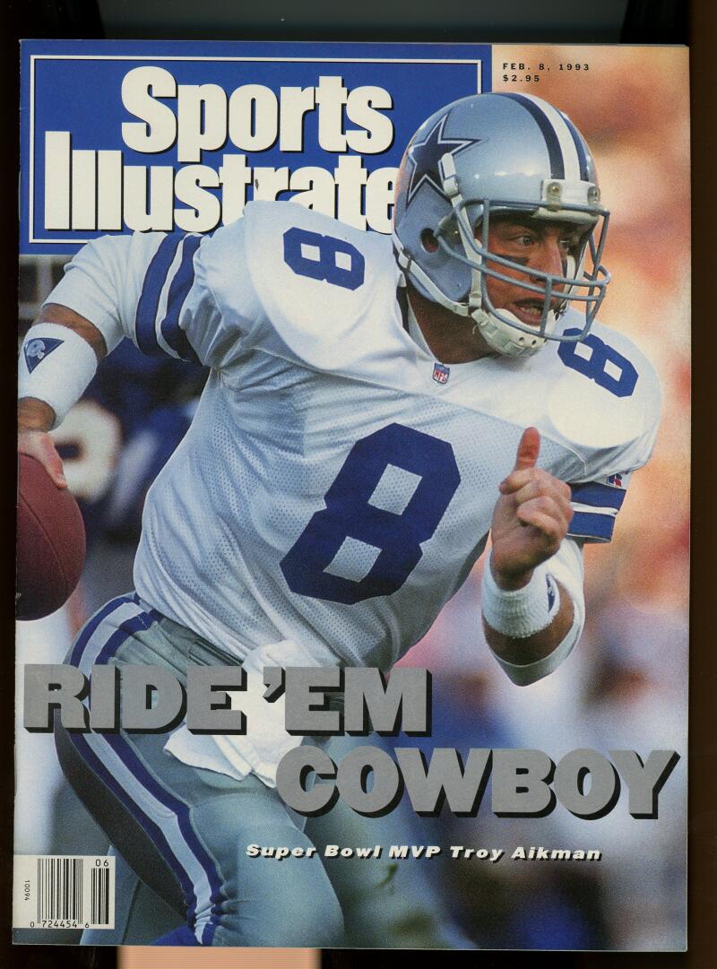 Sports Illustrated Magazine Feb 1993 Dallas Cowboys v Bills Troy Aikman No Label Image 1