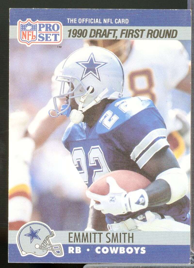 Emmitt Smith Rookie Card 1990 Pro Set #685  Image 1