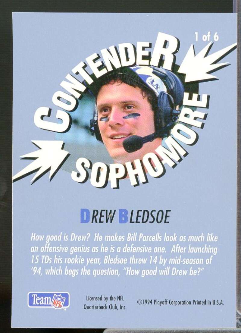 Drew Bledsoe Card 1994 Playoff Contenders Sophomore Contenders #1  Image 2