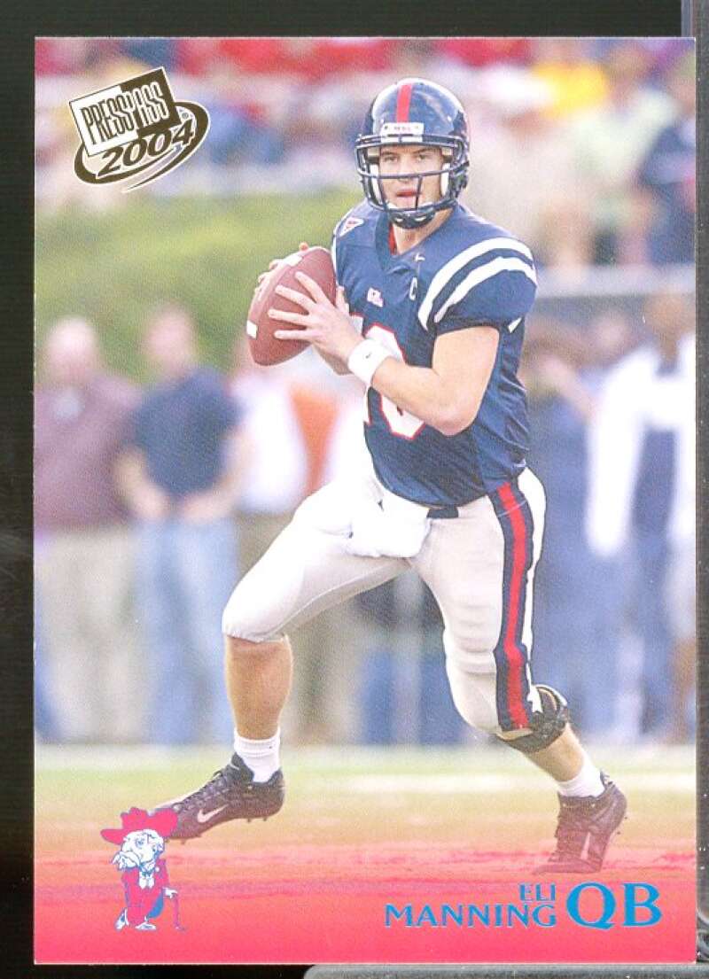 Eli Manning Rookie Card 2004 Press Pass Blue #B4  Image 1