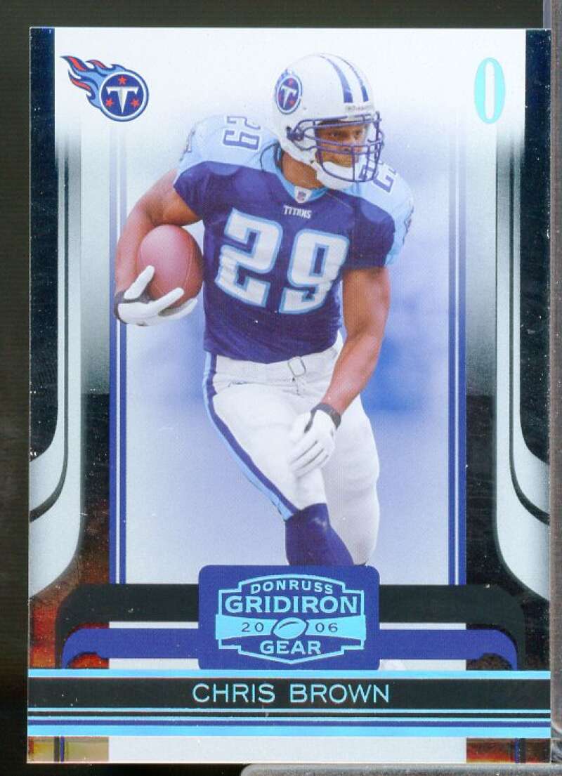 Chris Brown Card 2006 Donruss Gridiron Gear Platinum Holofoil O's #98  Image 1