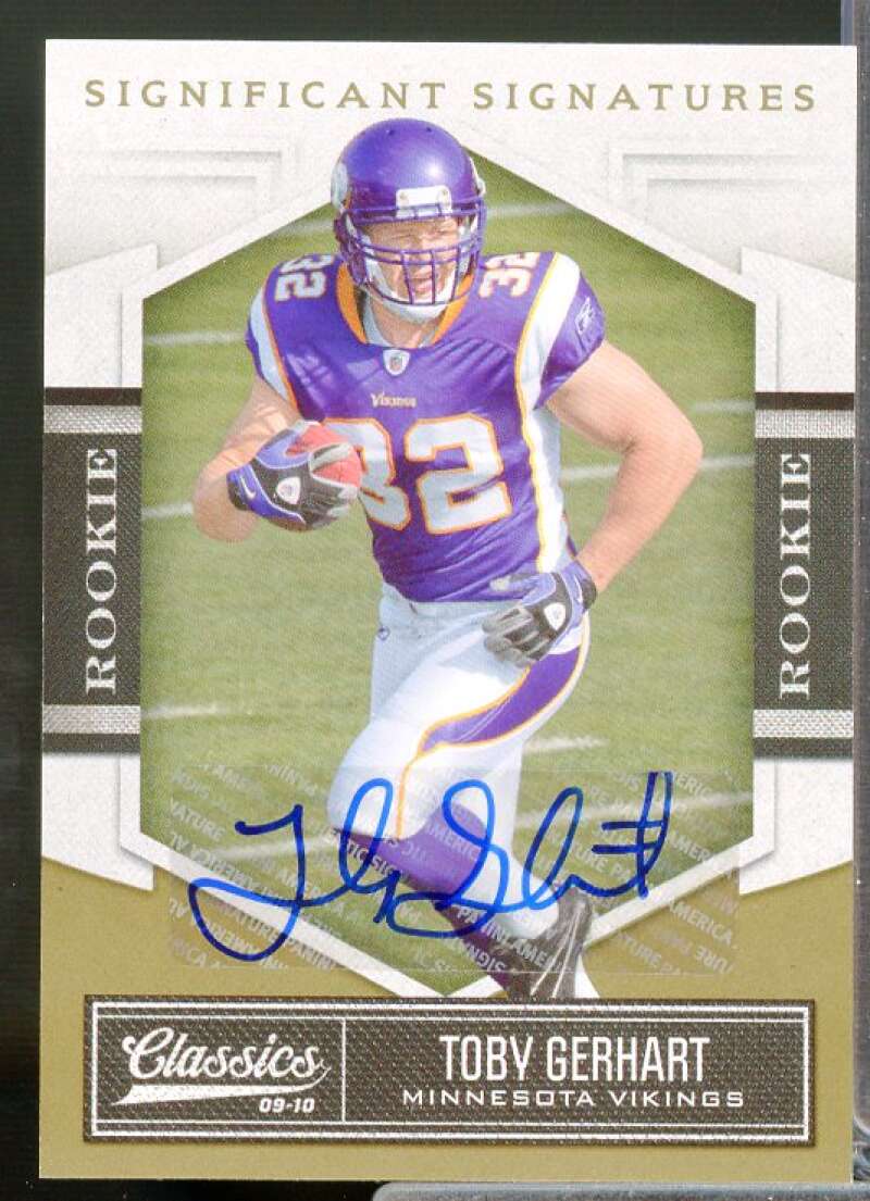 Toby Gerhart Rookie Card 2010 Classics Significant Signatures Gold #196  Image 1