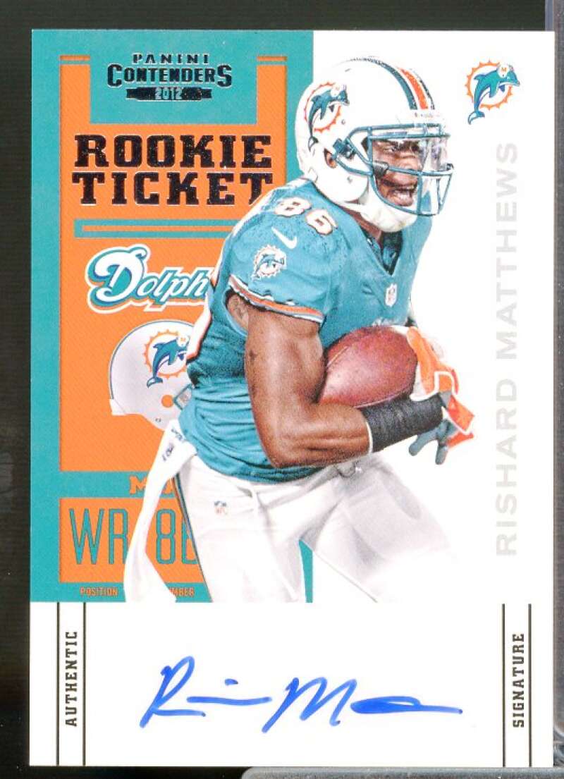 Rishard Matthews AU Rookie Card 2012 Panini Contenders #180A  Image 1
