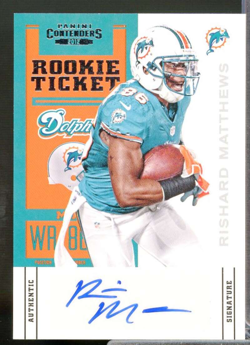 Rishard Matthews AU Rookie Card 2012 Panini Contenders #180A  Image 1