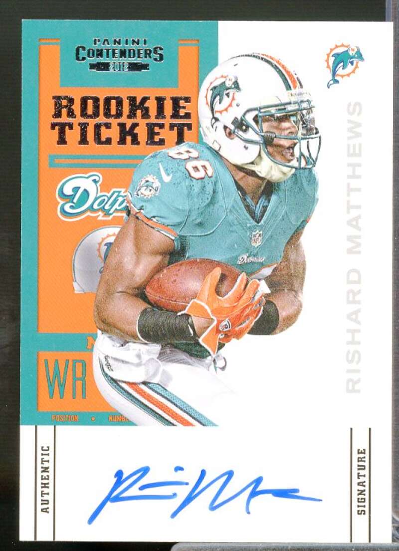 Rishard Matthews AU Rookie Card 2012 Panini Contenders #180A  Image 1