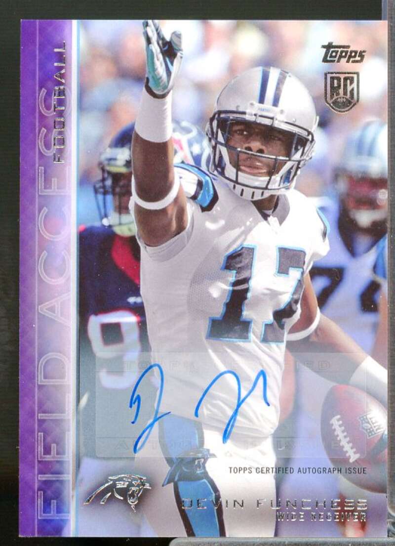 Devin Funchess Rookie Card 2015 Topps Field Access Autographs Purple #141  Image 1