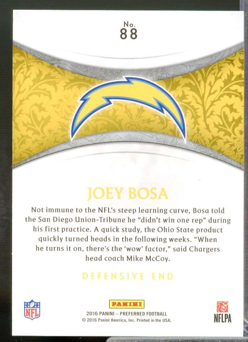 Joey Bosa Card 2016 Crown Royale Holo Platinum #88  Image 2