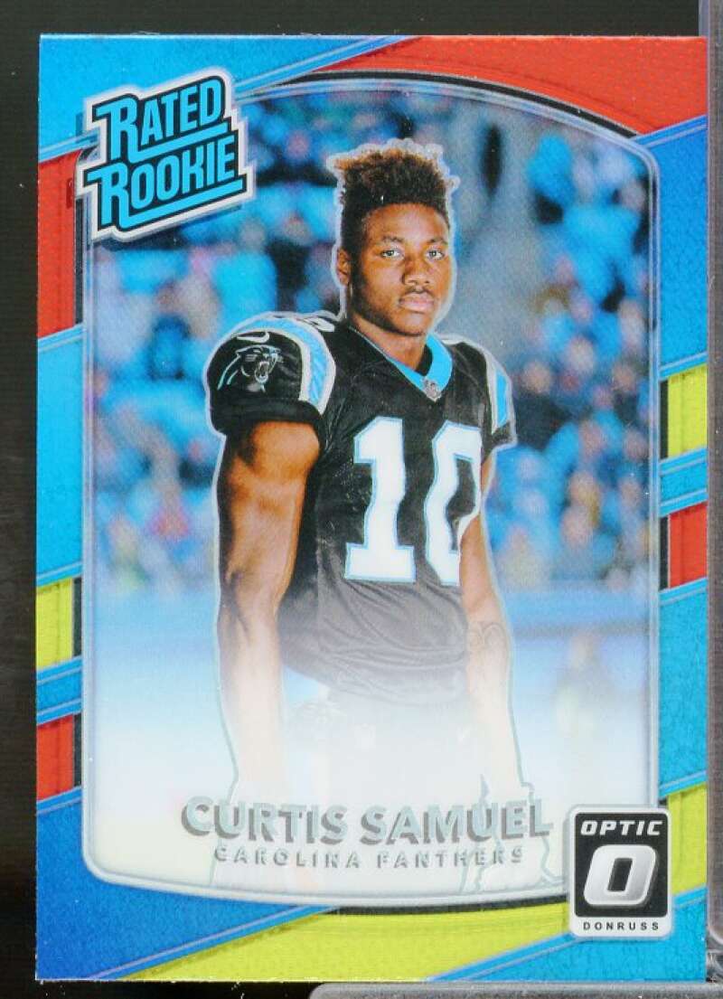 Curtis Samuel RR Card 2017 Donruss Optic Red and Yellow #196  Image 1