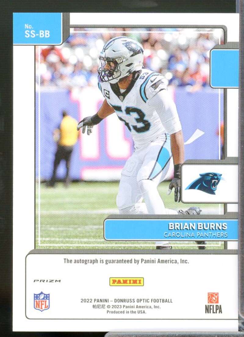 Brian Burns Card 2022 Donruss Optic Signature Series Holo #35  Image 2